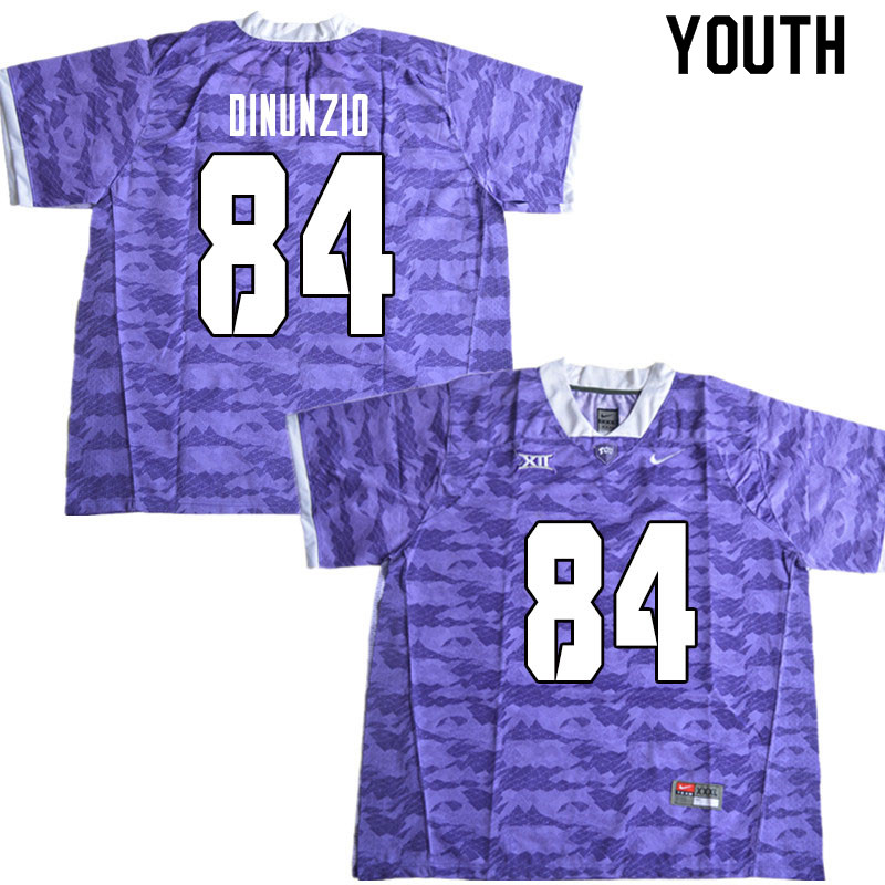 Youth #84 Dominic DiNunzio TCU Horned Frogs College Football Jerseys Sale-Limited Purple